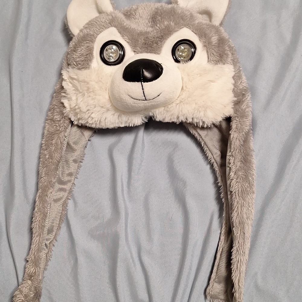 Wolf LED Headlight Hat. Headlight, warm, eclectic.